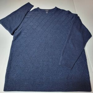 💚 Dockers Pullover Knit Sweater Men's Size‎ XL Long Sleeve Blue Diamond Crew